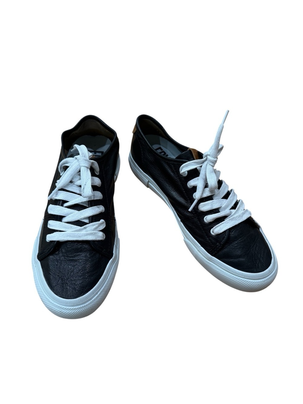 Frye Gia Low Lace Womens Black Leather Casual Sneaker Round Toe size 7